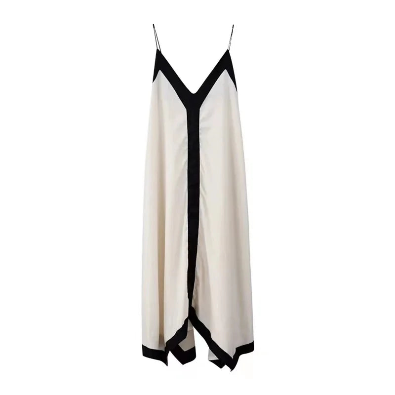 Vestido Longo Sem Mangas - Black & White