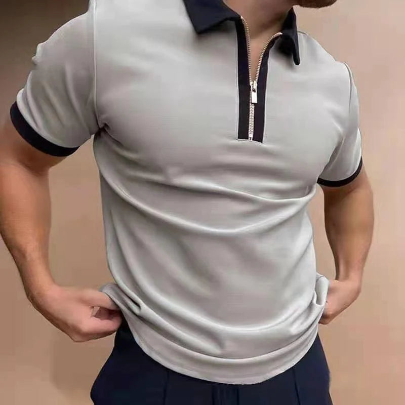 Camisa Polo Luxo com Zíper Titanium