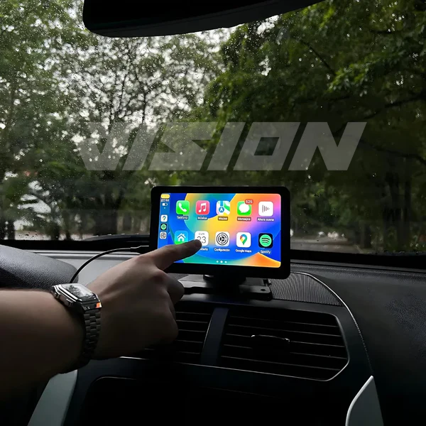 CarPro Vision - Multimídia Inteligente com CarPlay, Android Auto e Bluetooth + Câmera de Ré de Brinde!
