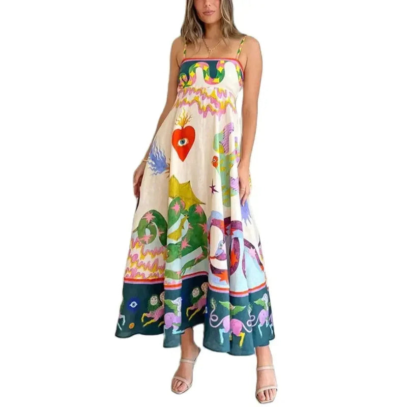 Vestido Longo Estampado - Grace