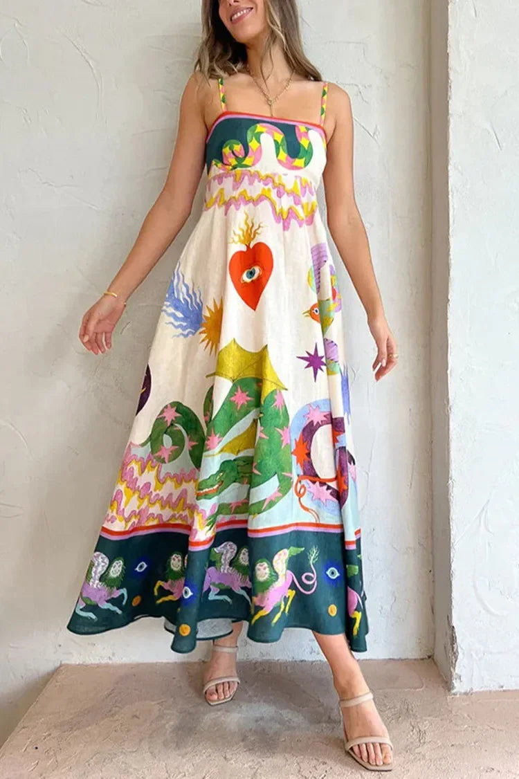 Vestido Longo Estampado - Grace