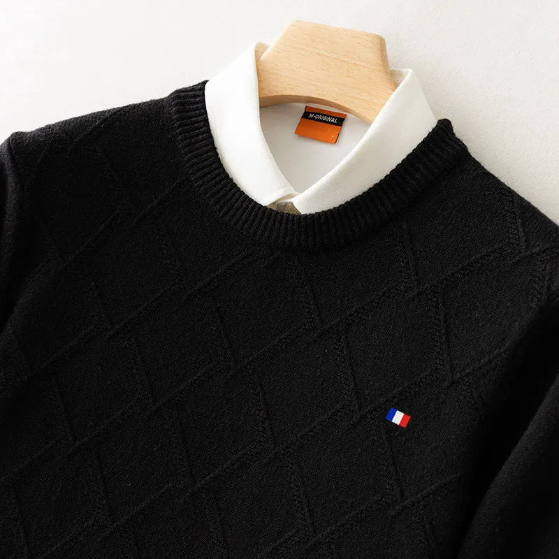 Suéter Masculino Camisa Embutida