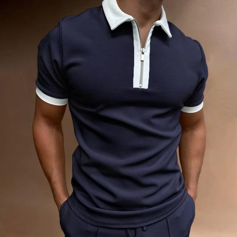 Camisa Polo Luxo com Zíper Titanium