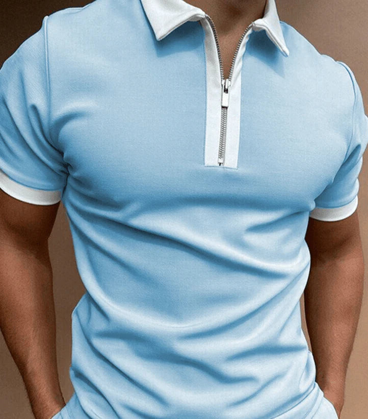 Camisa Polo Luxo com Zíper Titanium