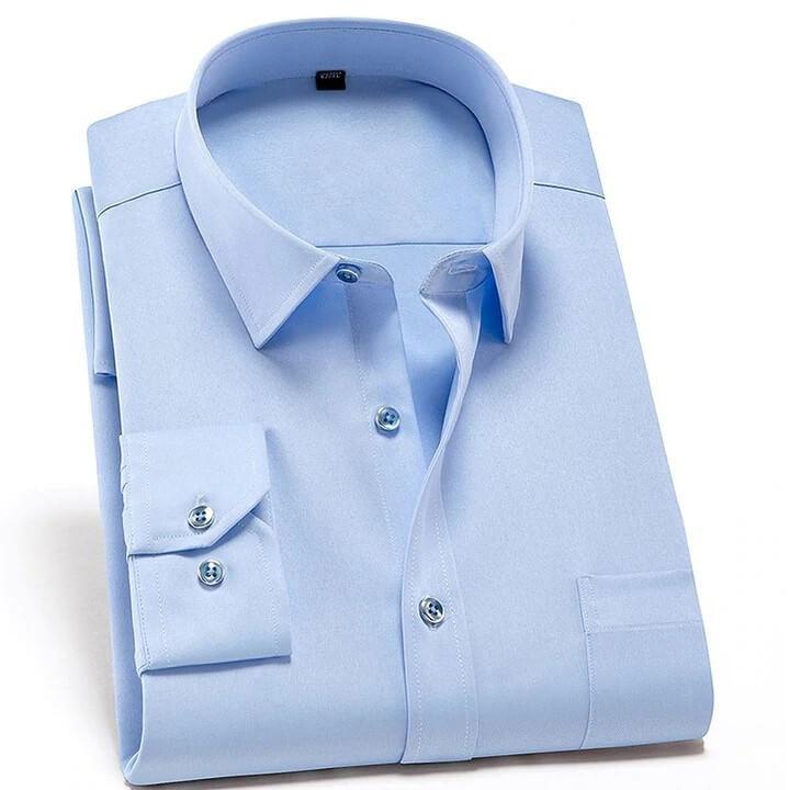 Camisa Social Masculina Elástica Anti-Estiramento