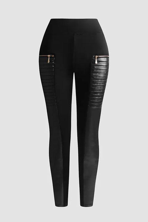 Calça Feminina Legging Faux com Zíper