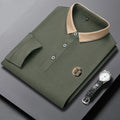 Camisa Polo Masculina Manga Longa + Relógio Brinde